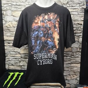 DC Comics Superman Cyborg Tee - Black and Blue